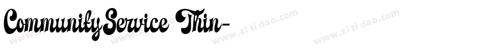 CommunityService Thin字体转换